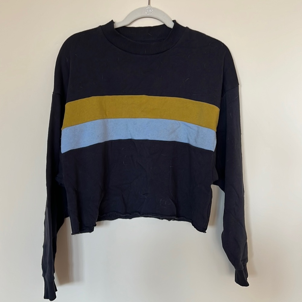 Plush Mock-Neck Cropped Sweater